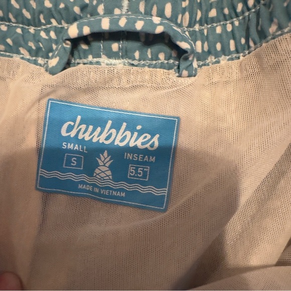 Chubbies Blue and White Men's Swim Shorts - Picture 5 of 7